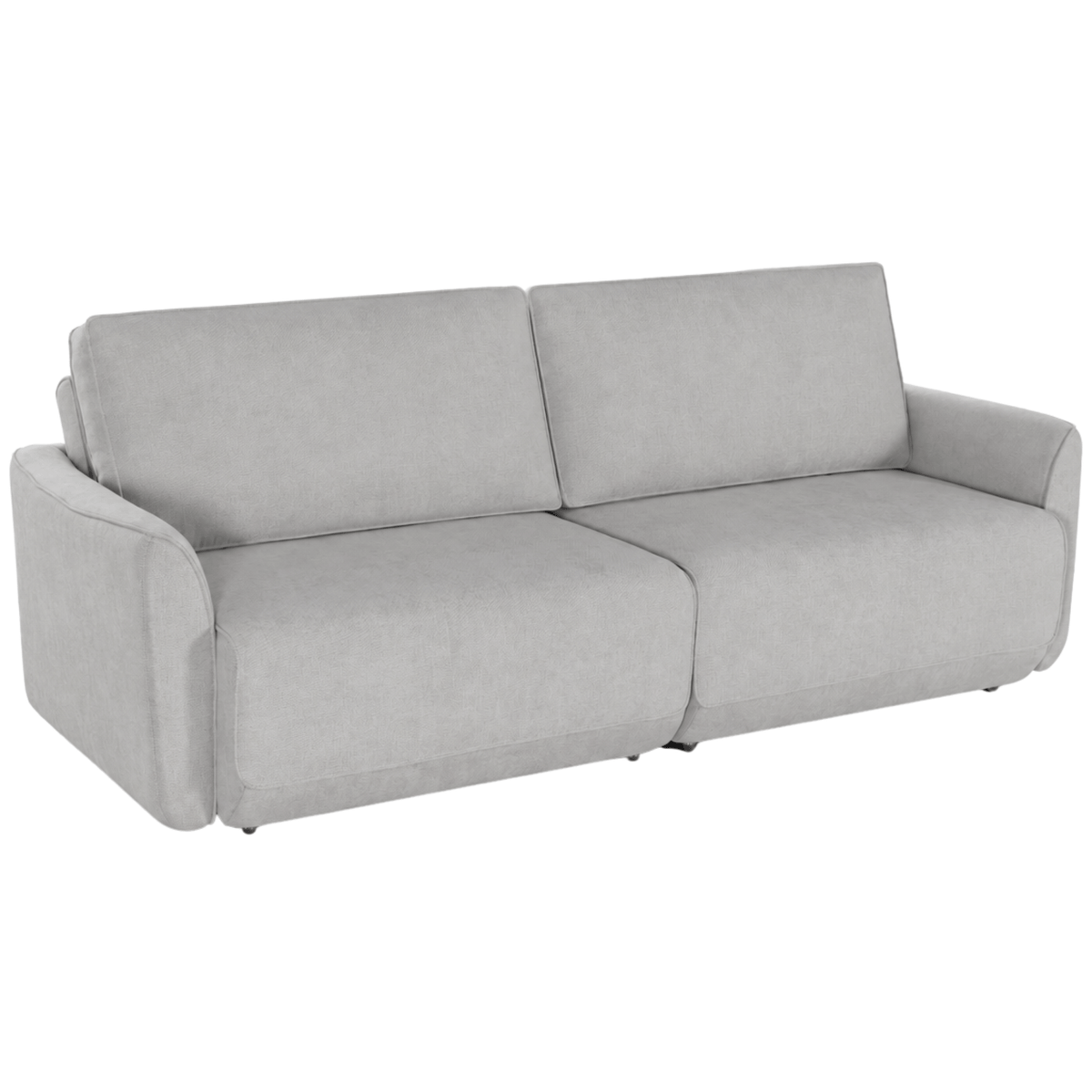 Sofá Ravenna 244cm Matielo 2 Assentos Retráteis Encostos Reclináveis Linho Cinza