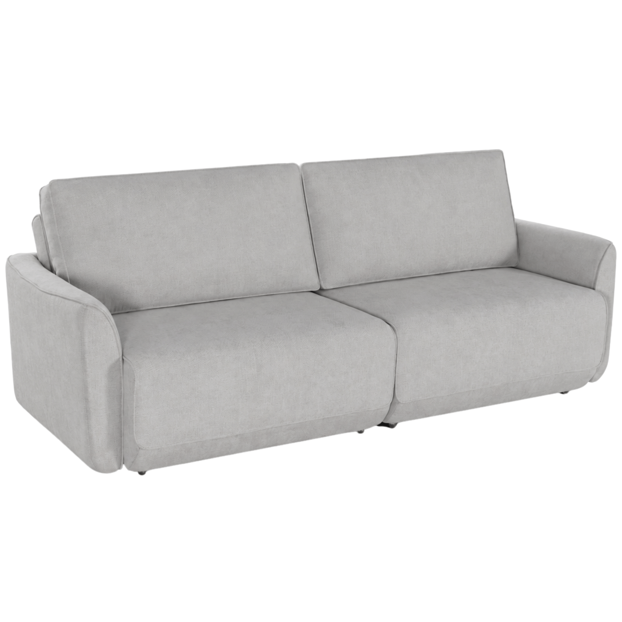 Sofá Ravenna 244cm Matielo 2 Assentos Retráteis Encostos Reclináveis Linho Cinza