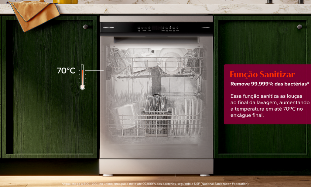 Lava-Louças Brastemp 14 Serviços Smart Sensor BLF60AR Inox 220V