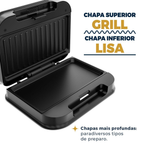 Sanduicheira e Grill Britânia BGR28A 750W Preto e Inox 220V