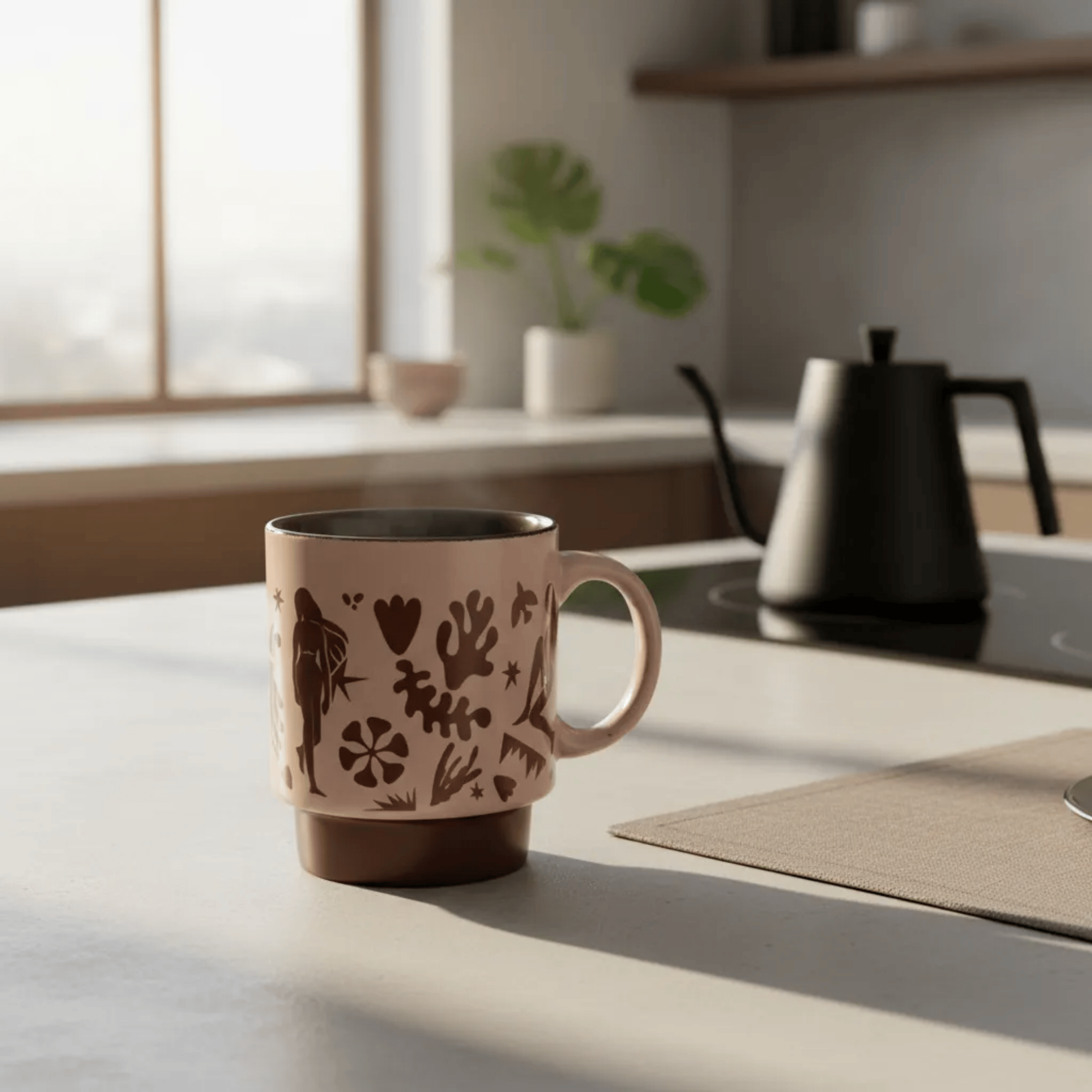 Caneca de Cerâmica Murale Full-Fit Empilhável 300ml Marrom