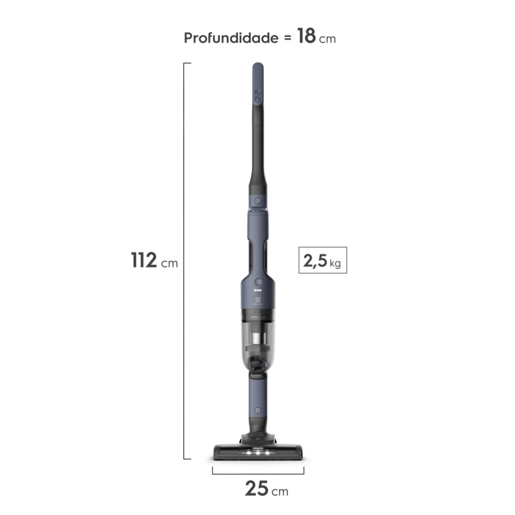 Aspirador de Pó Vertical Electrolux Ergorapido com Led ERG019 Sem Fio Azul Bivolt