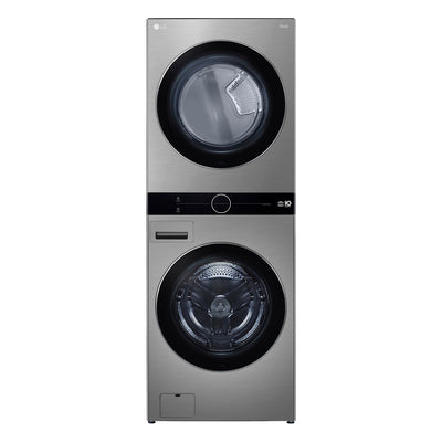 Lavadora e Secadora 17kg LG Torre WashTower AI DD Smart Inox 220V