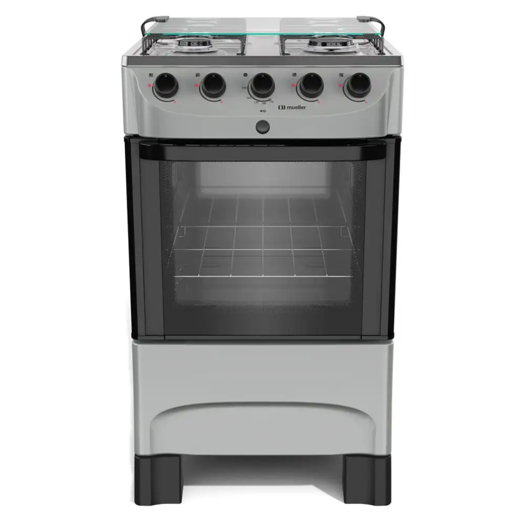 Fogão 4 Bocas Mueller MFI4BB Acendimento Automático Titânio Bivolt