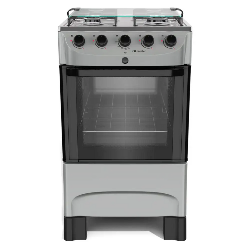 Fogão 4 Bocas Mueller MFI4BB Acendimento Automático Titânio Bivolt