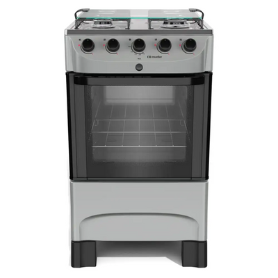 Fogão 4 Bocas Mueller MFI4BB Acendimento Automático Titânio Bivolt