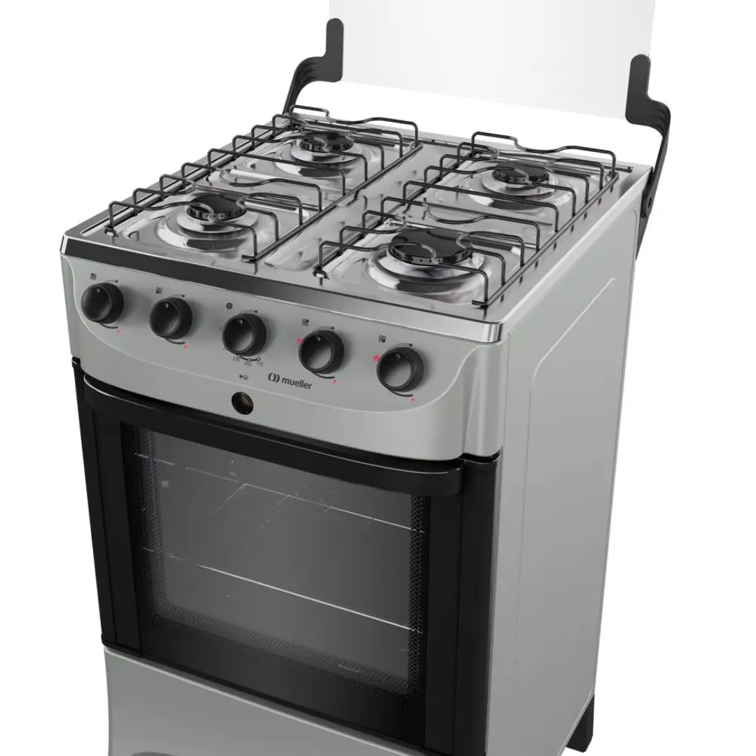 Fogão 4 Bocas Mueller MFI4BB Acendimento Automático Titânio Bivolt