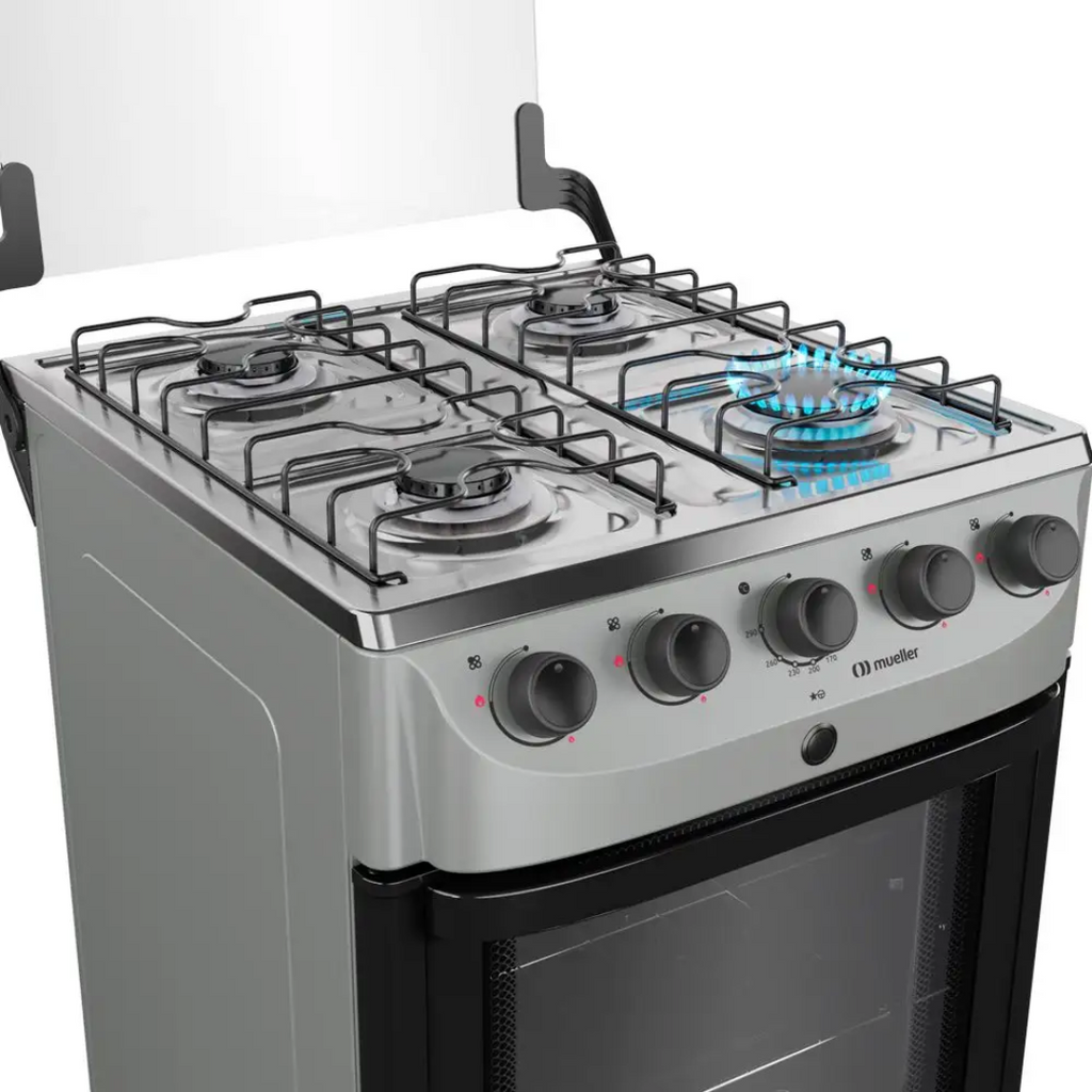 Fogão 4 Bocas Mueller MFI4BB Acendimento Automático Titânio Bivolt