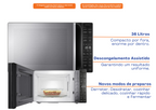 Micro-ondas Electrolux 36L ME36S Efficient Prata/Preto 220V