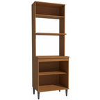 Paneleiro Torre Quente de Cozinha Linna Kappesberg 70cm 3 Portas com Nicho Canela e Off White