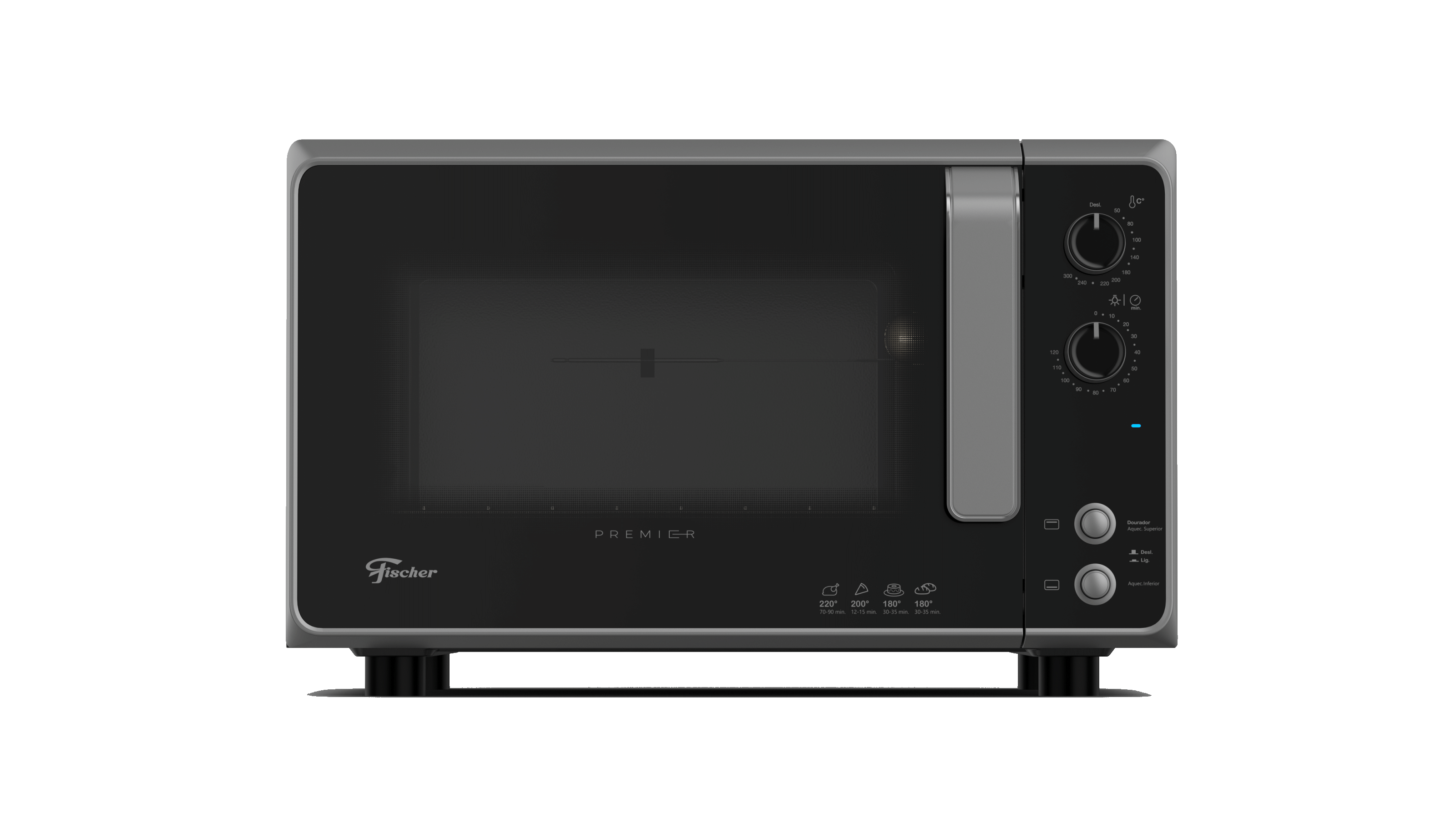Forno de Mesa Elétrico Fischer 48L Premier com Timer 29420-70310 Silver 220V