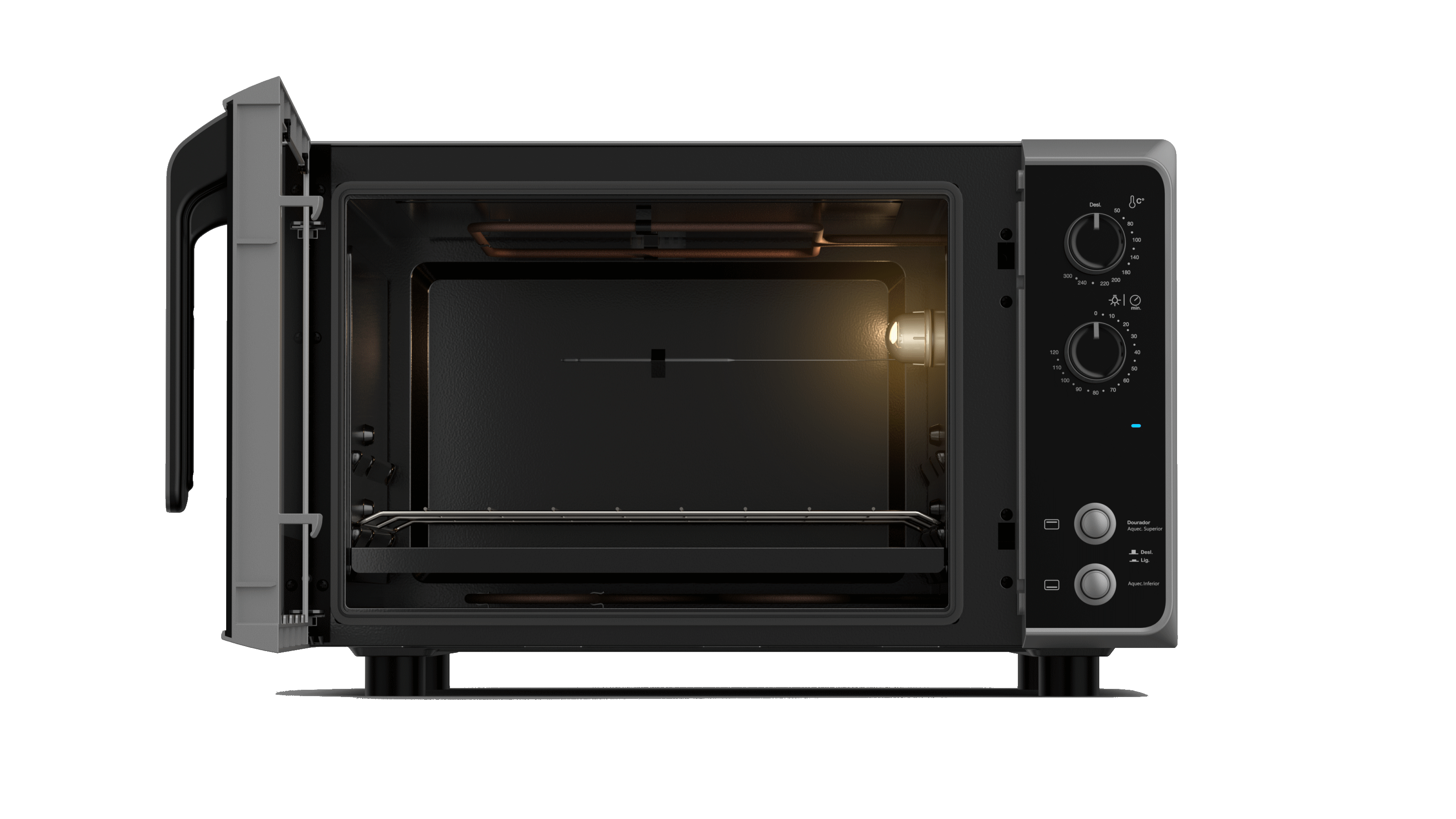 Forno de Mesa Elétrico Fischer 48L Premier com Timer 29420-70310 Silver 220V