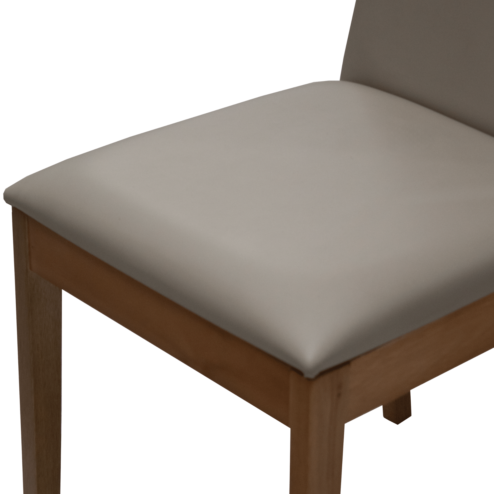 Cadeira Lia Artsoli Castanho Claro Courino Fendi