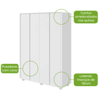 Roupeiro Loop Lopas 184cm 100% MDF 4 Portas com Pés Branco