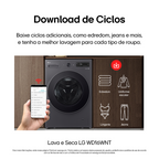 Lava e Seca Smart LG 16KG AI DD Black Inox 220V