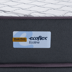 Conjunto Cama Box Dual Firm Solteiro Ecoflex 88x188x47cm Espuma D-28 Chumbo