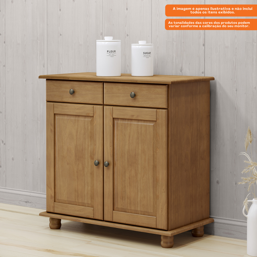 Balcão Buffet Rubi Finestra 88cm 2 Portas Freijó