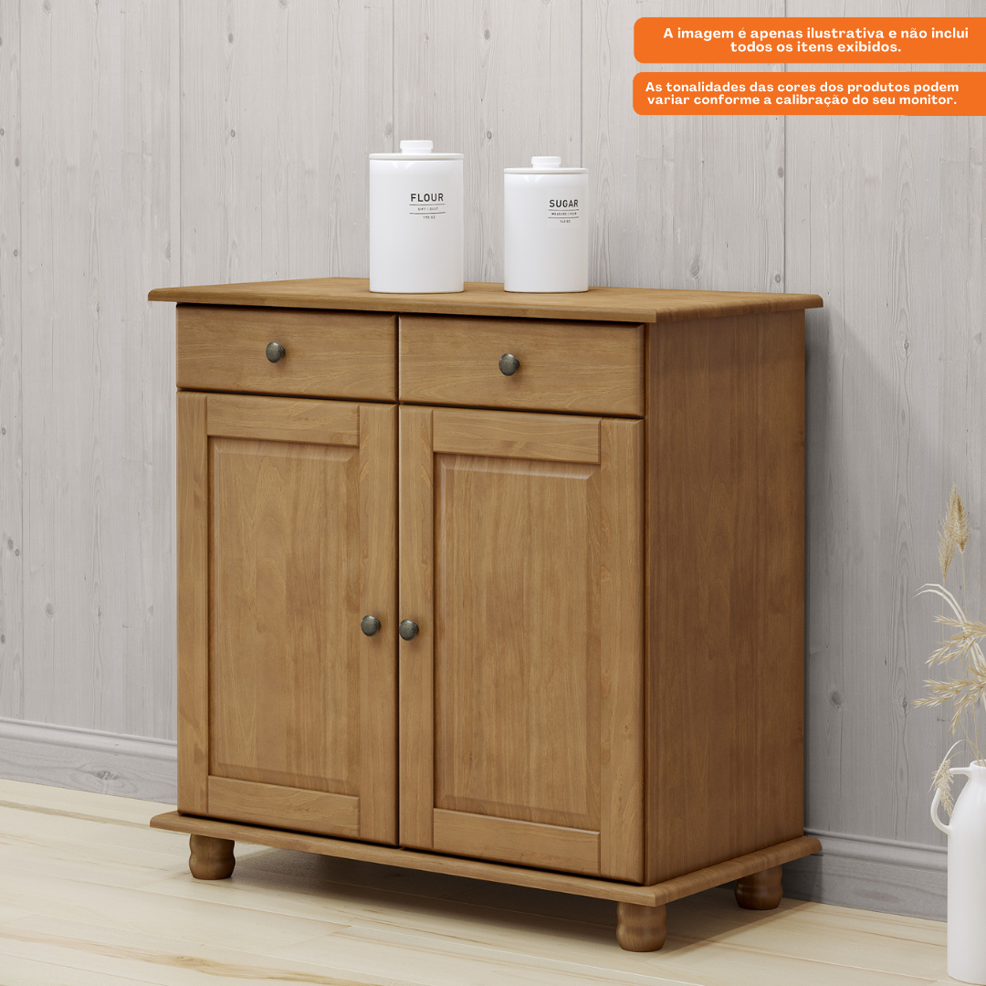 Balcão Buffet Rubi Finestra 88cm 2 Portas Freijó