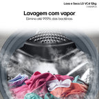 Lava e Seca LG 12KG VC4 AI DD Smart Inox 220V