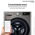 Lava e Seca LG 12KG VC4 AI DD Smart Inox 220V