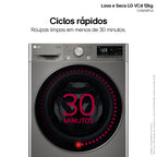 Lava e Seca LG 12KG VC4 AI DD Smart Inox 220V