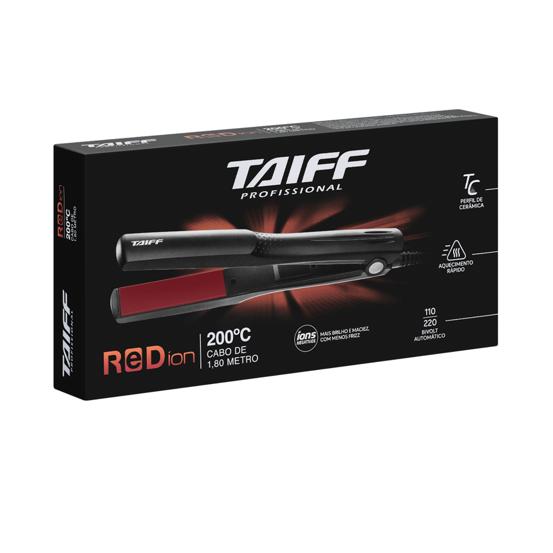 Prancha Taiff Red Ion 200ºC Preto Bivolt
