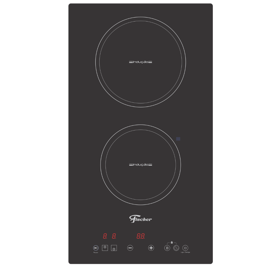 Cooktop Indução Fischer 2 Bocas Mesa Vitrocerâmica Preto 220V