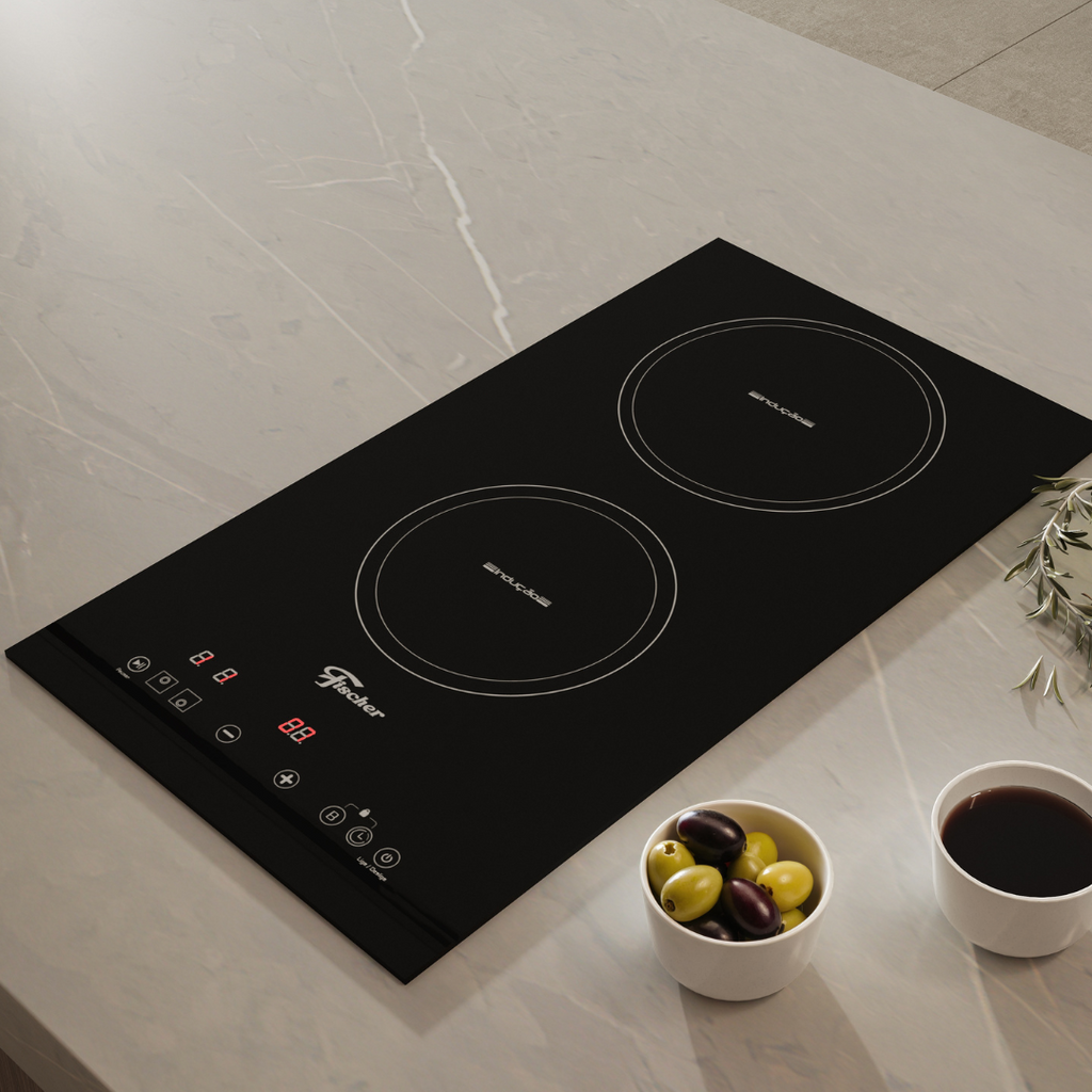Cooktop Indução Fischer 2 Bocas Mesa Vitrocerâmica Preto 220V