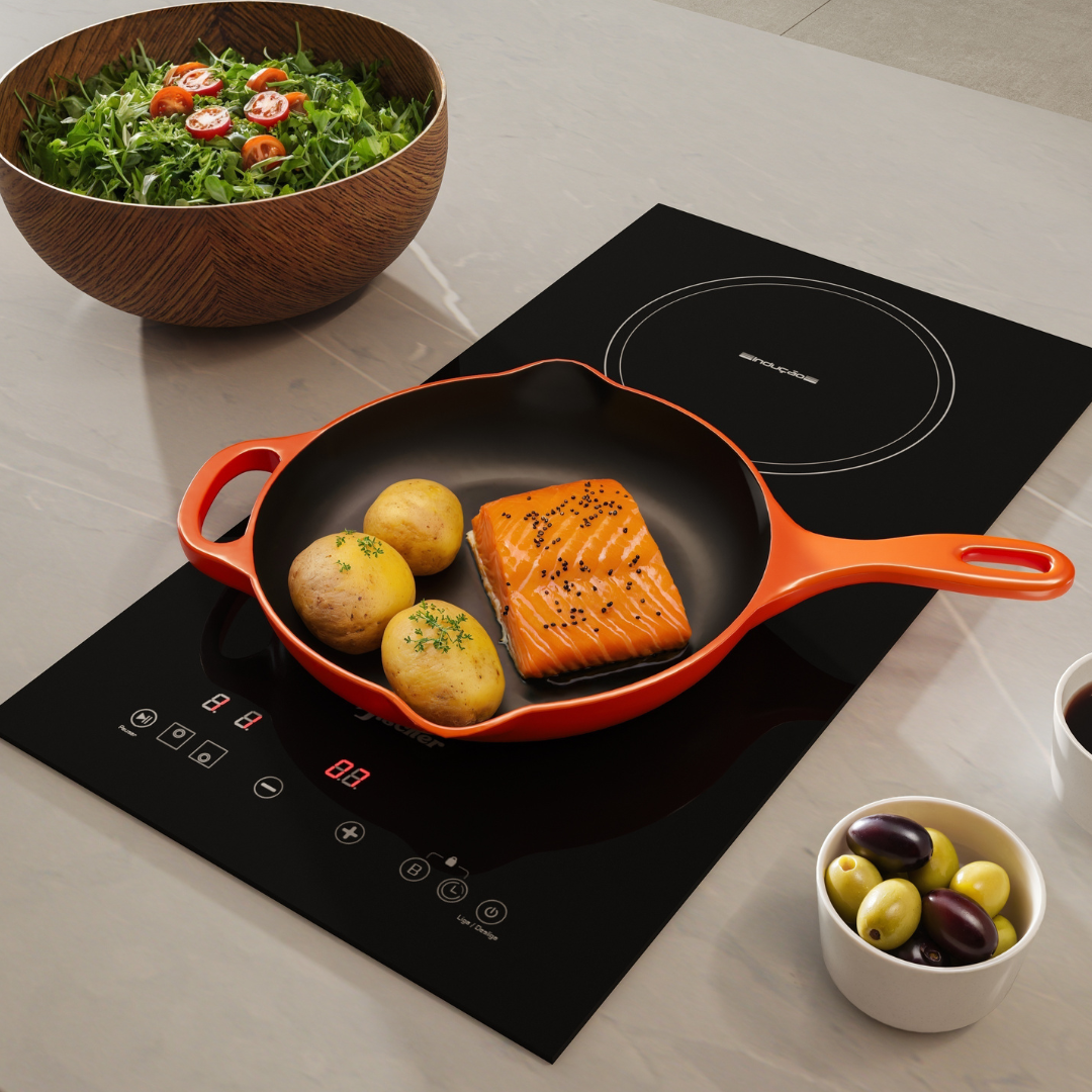 Cooktop Indução Fischer 2 Bocas Mesa Vitrocerâmica Preto 220V