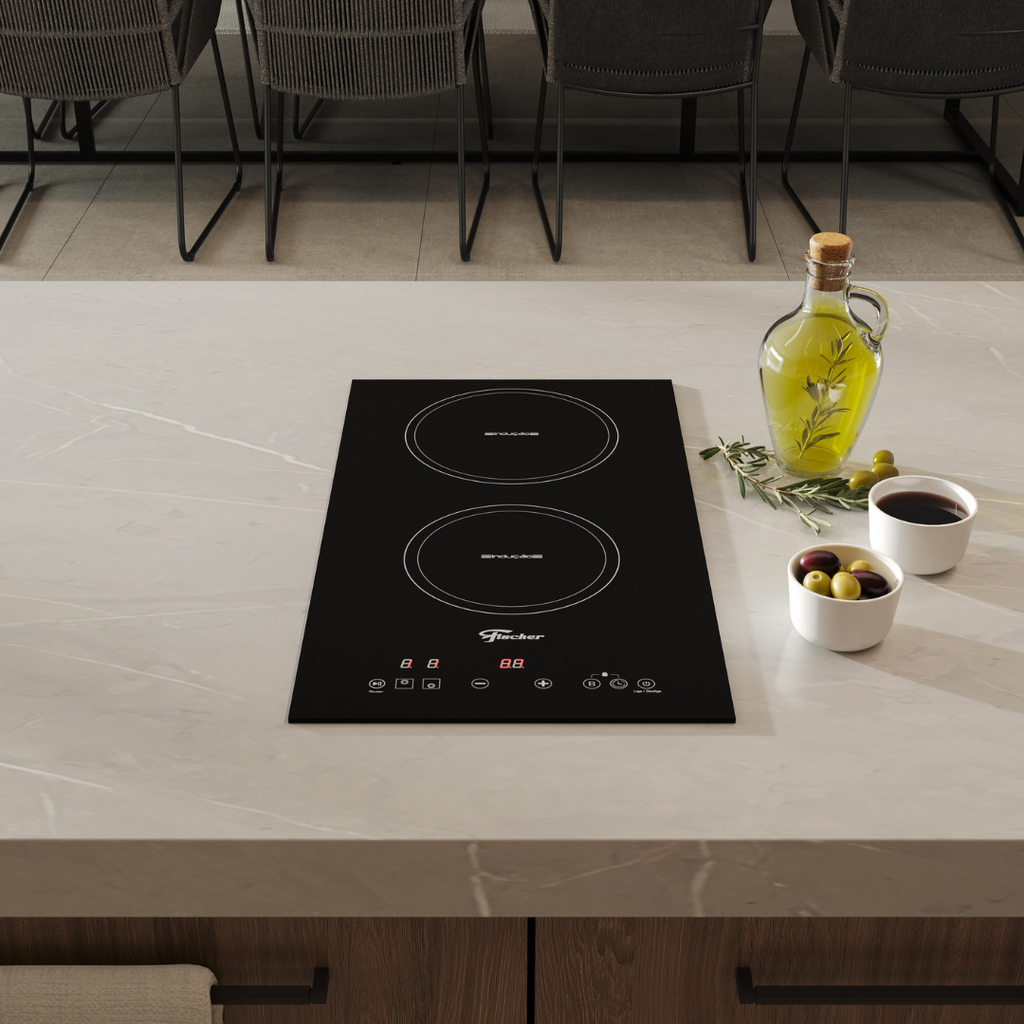Cooktop Indução Fischer 2 Bocas Mesa Vitrocerâmica Preto 220V