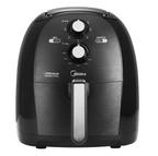Fritadeira Elétrica Sem Oléo Air Fryer Midea 5,3L  Preto 220V