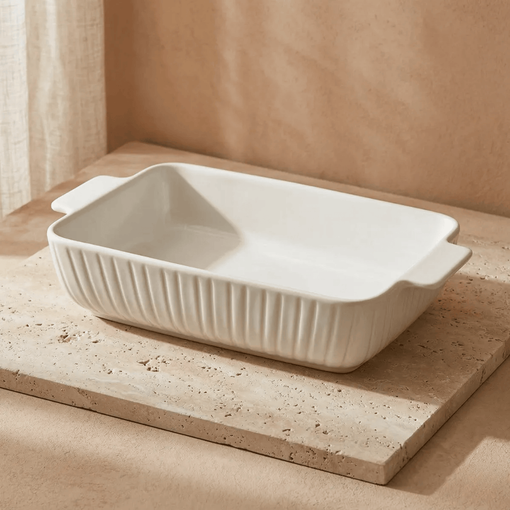 Travessa de Porcelana Full-Fit Blanc com Alça 31,5cm Branco