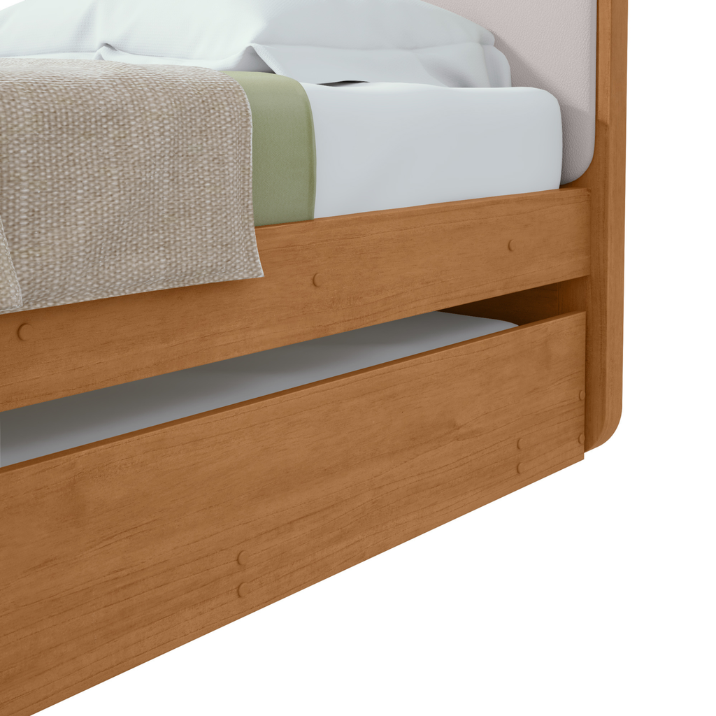 Cama Bibox Loop Lopas Com Cama Auxiliar Amêndoa e Off White
