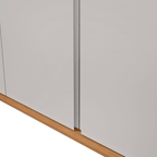 Roupeiro Loop Lopas 184cm 100% MDF 4 Portas Amêndoa e Off White