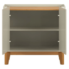 Balcão Buffet Flip Patrimar 86cm 2 Portas Off White e Cinamomo