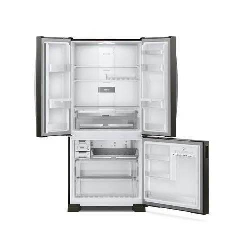 Refrigerador Brastemp 554L BRO85AE 3 Portas French Door Inverter Black Inox 220V