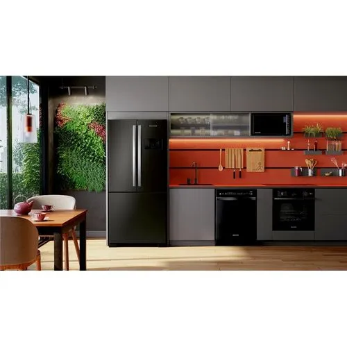 Refrigerador Brastemp 554L BRO85AE 3 Portas French Door Inverter Black Inox 220V