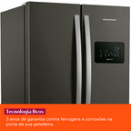 Refrigerador Brastemp 554L BRO85AE 3 Portas French Door Inverter Black Inox 220V