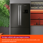 Refrigerador Brastemp 554L BRO85AE 3 Portas French Door Inverter Black Inox 220V
