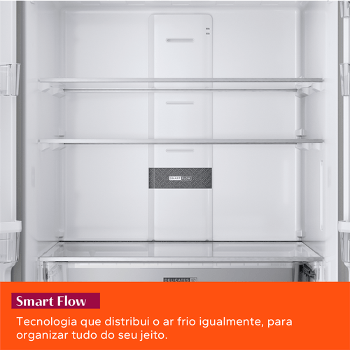 Refrigerador Brastemp 554L BRO85AE 3 Portas French Door Inverter Black Inox 220V