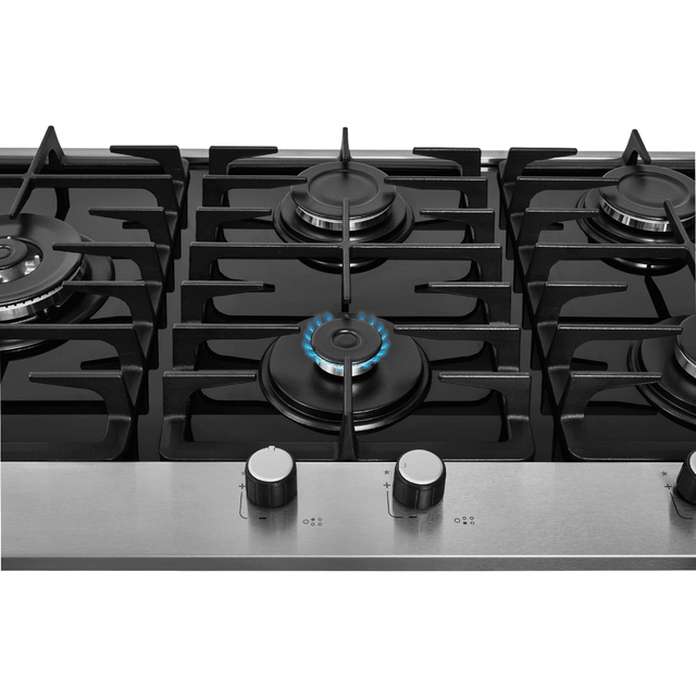 Cooktop à Gás Fischer 5 Bocas Platinium Tripla chama Trempe em Ferro Fundido 33810-92122 Vidro Preto Bivolt