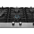 Cooktop à Gás Fischer 5 Bocas Platinium Tripla chama Trempe em Ferro Fundido 33810-92122 Vidro Preto Bivolt