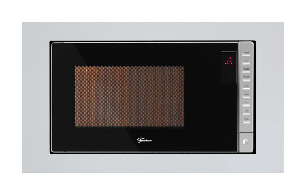 Kit Fischer de Embutir Forno Elétrico 50 Litros Infinity+Micro-ondas 25 Litros Fit Line Branco 220V