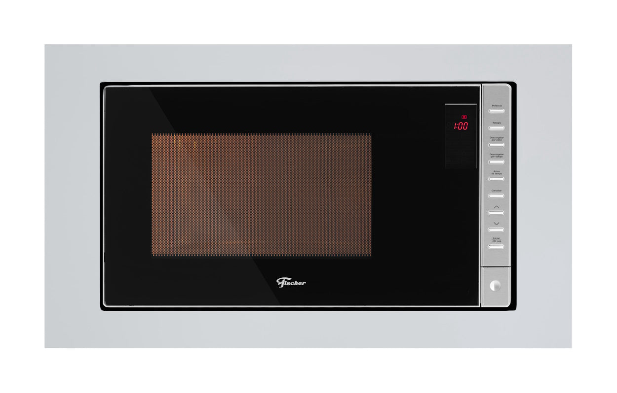 Kit Fischer de Embutir Forno Elétrico 50 Litros Infinity+Micro-ondas 25 Litros Fit Line Branco 220V