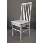 Cadeira Milena Matte Encosto Ripado Branco Courino Branco