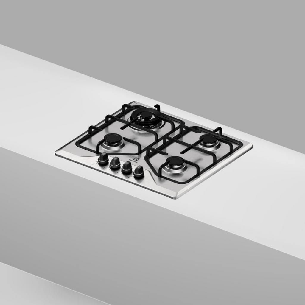 Cooktop à Gás Electrolux 4 Bocas KE4XC Multi Chama Mesa Inox Bivolt