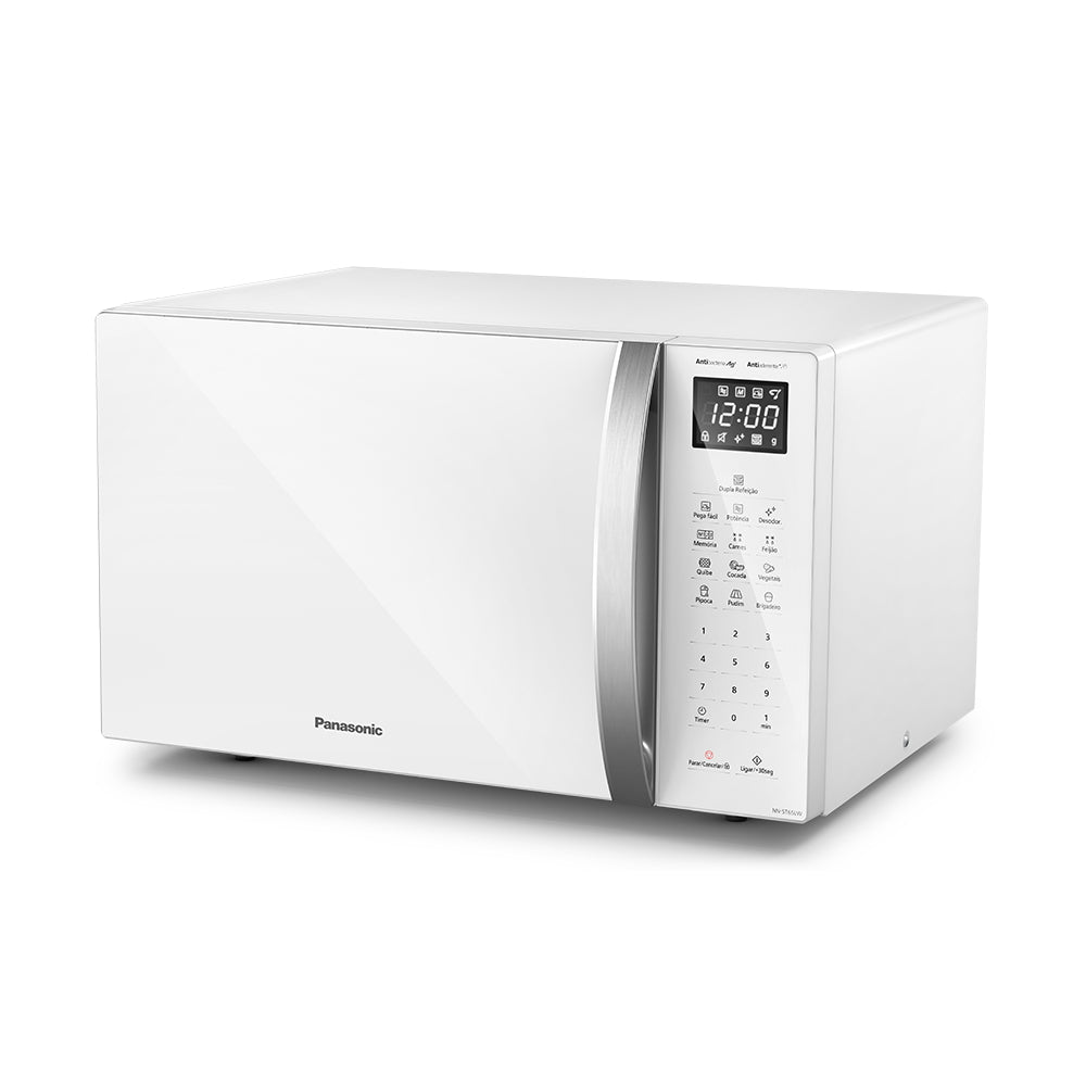 Micro-ondas Panasonic 34L Antiaderente Função Pega Fácil Branco 220V