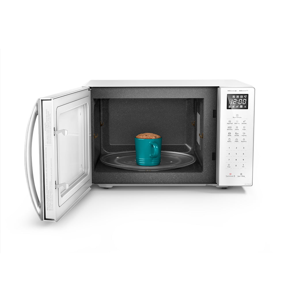 Micro-ondas Panasonic 34L Antiaderente Função Pega Fácil Branco 220V