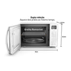 Micro-ondas Panasonic 34L Antiaderente Função Pega Fácil Branco 220V