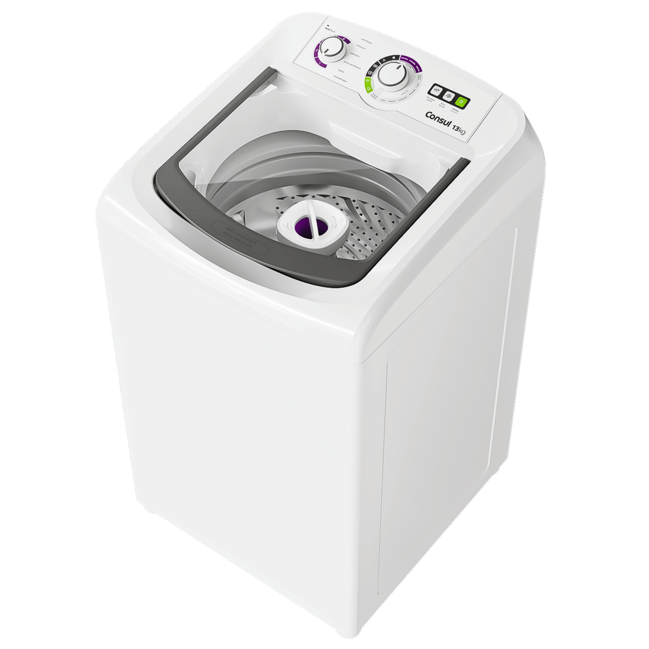 Lavadora de Roupas Consul 13Kg CWH13AB Dosagem Econômica Cesto Inox Branca 220V